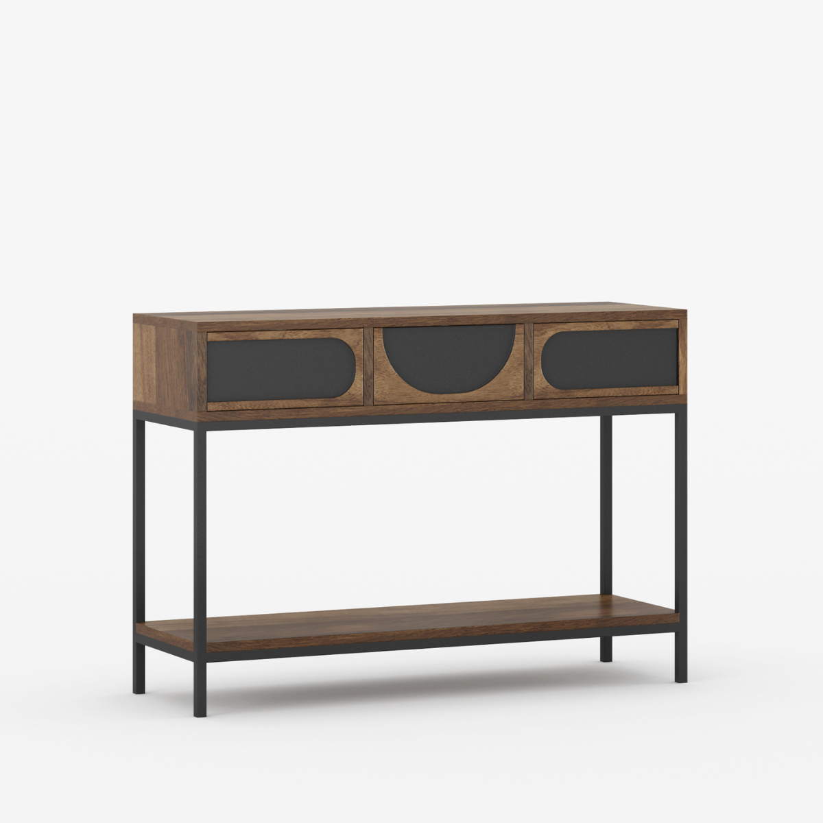Arcova Solid Wood 3 Drawer Console Table